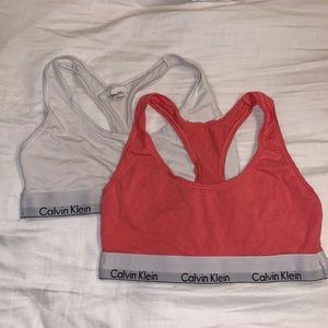 Two Calvin Klein Bralettes